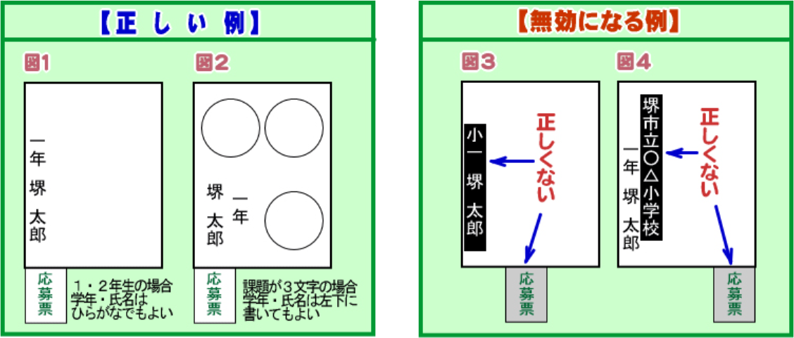 応募上の注意事項